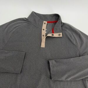 Swannies Weston Snap Neck Performance Golf Pullover Mens XL Grey